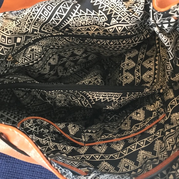 Tan Leather Drawstring Backpack - Picture 5 of 7